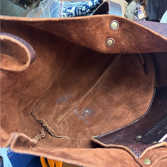 Dark Brown "Coldbrew" Pebbled Portland Leather Large Tote Bag - Picture 3 of 12